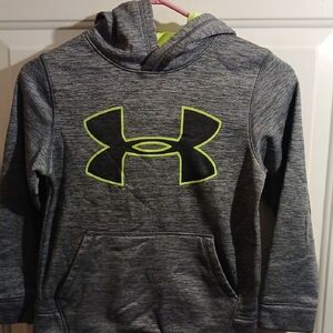 Under Armour Kids Gray and Neon Green Hoodie